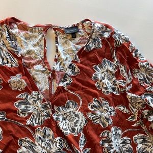 (LAST CHANCE) brick color floral romper